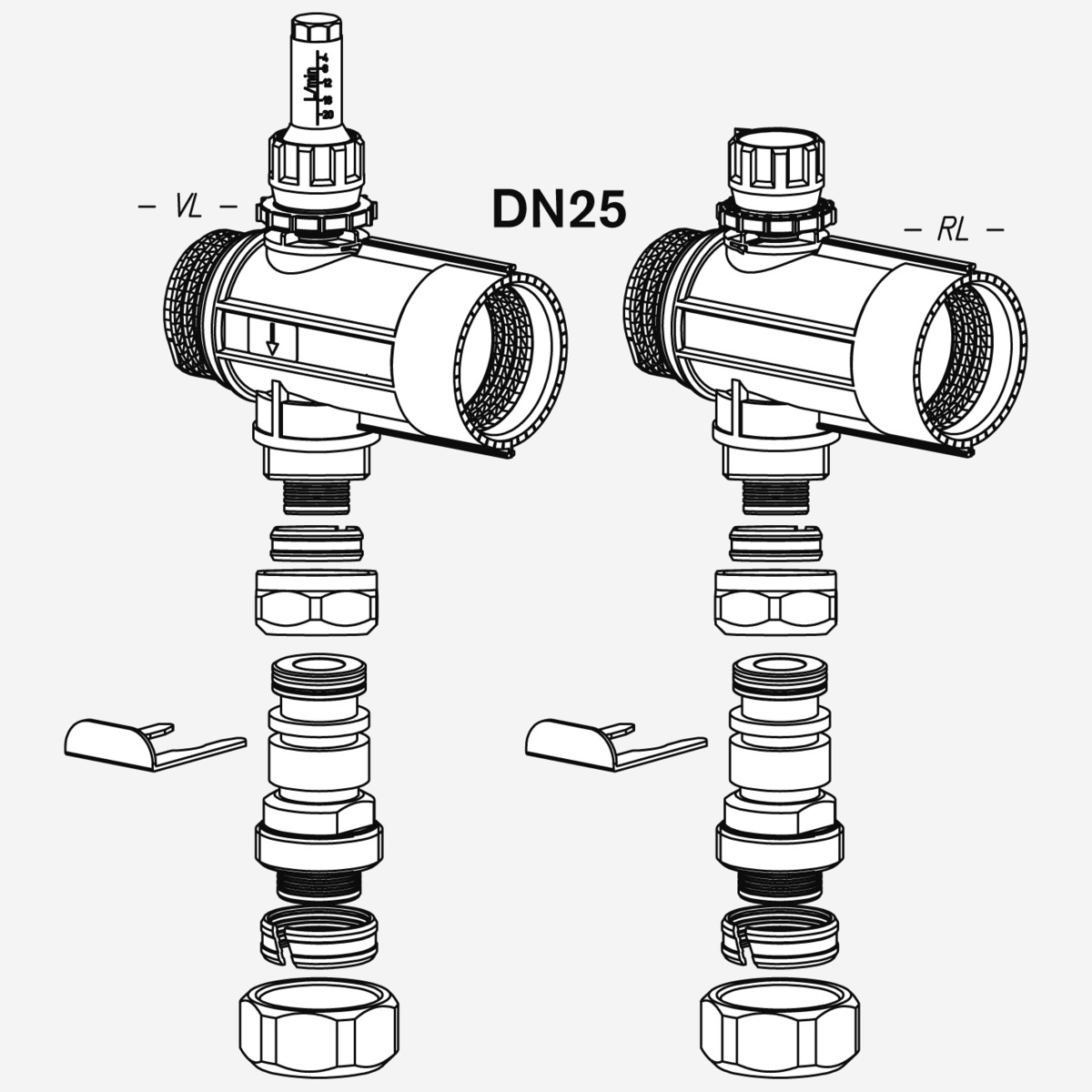 Weishaupt Erweiterungssegment DN 20 für Solekreisverteiler, Typ WSZ ES25