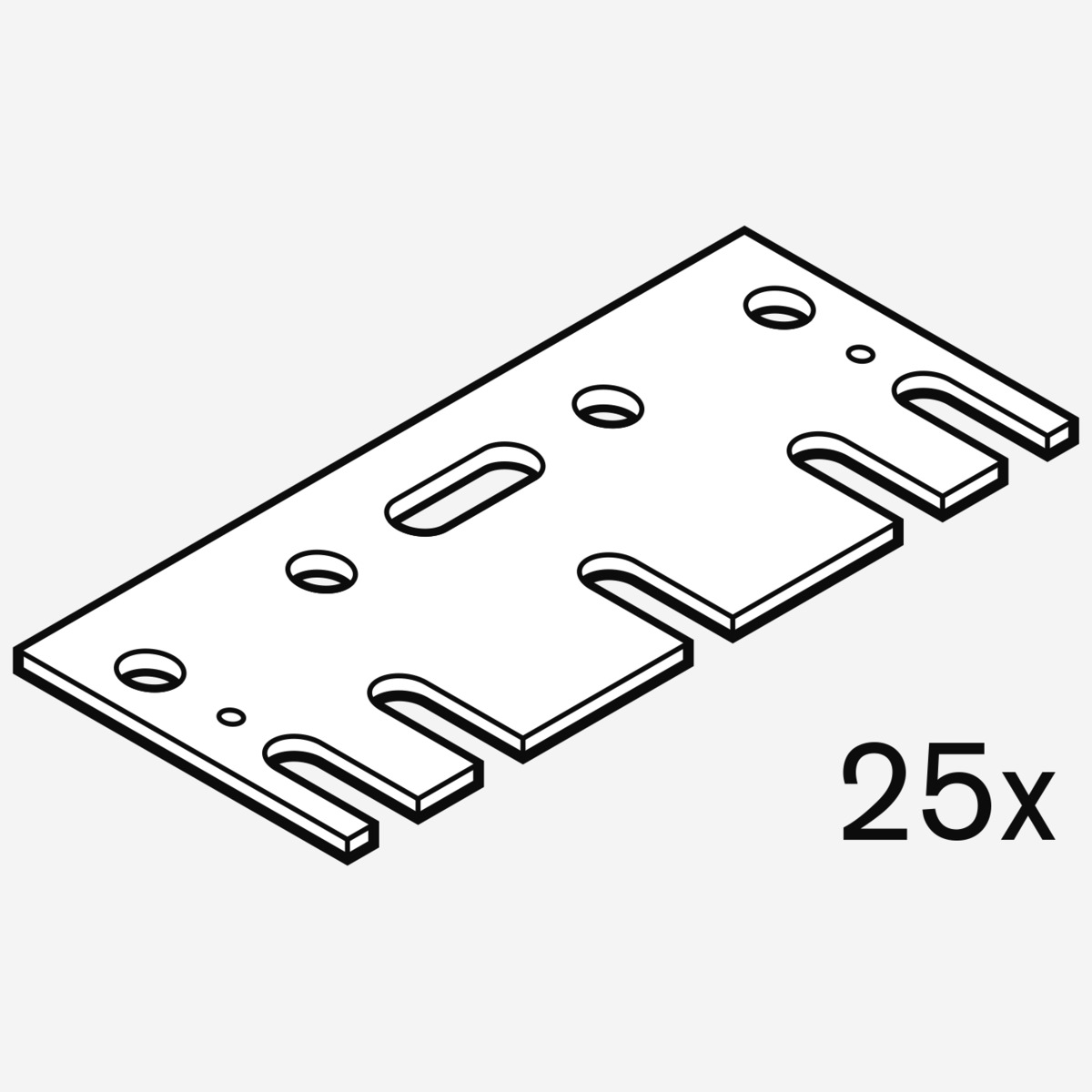 Weishaupt Unterlegplatten-Set 5 mm, 25 Stück für Sparrenanker standardload