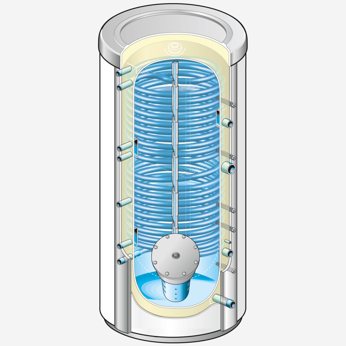 Weishaupt Energiespeicher WES 910 Aqua/E Trinkwasser-WT, mit Anschluss E-Heizung